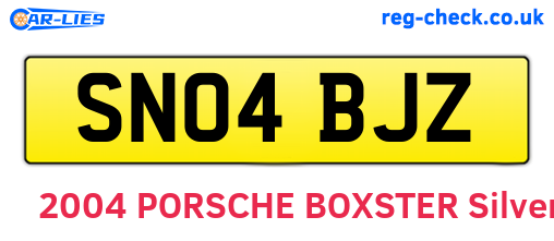 SN04BJZ are the vehicle registration plates.