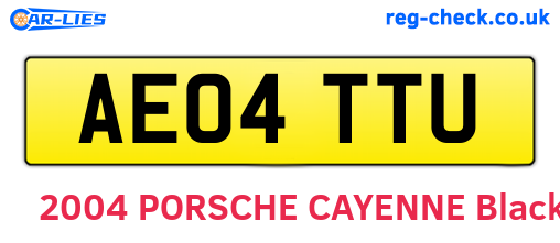AE04TTU are the vehicle registration plates.