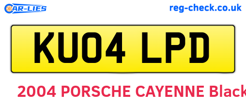 KU04LPD are the vehicle registration plates.