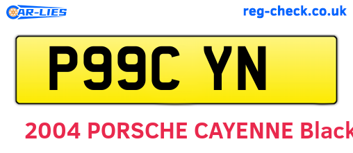 P99CYN are the vehicle registration plates.