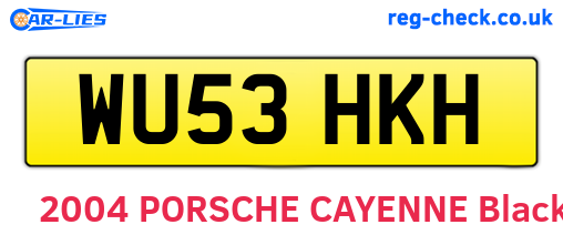 WU53HKH are the vehicle registration plates.