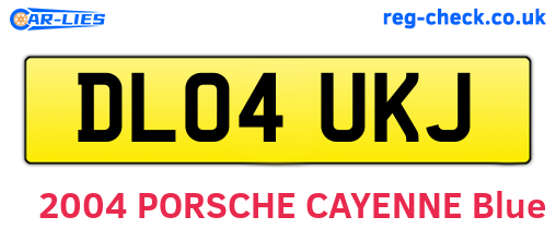 DL04UKJ are the vehicle registration plates.