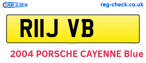 R11JVB are the vehicle registration plates.
