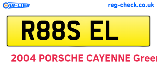 R88SEL are the vehicle registration plates.