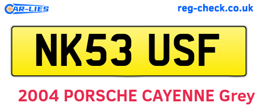 NK53USF are the vehicle registration plates.