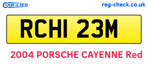 RCH123M are the vehicle registration plates.