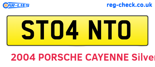 ST04NTO are the vehicle registration plates.