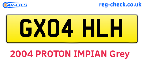 GX04HLH are the vehicle registration plates.