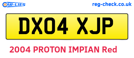 DX04XJP are the vehicle registration plates.