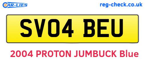 SV04BEU are the vehicle registration plates.