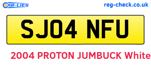 SJ04NFU are the vehicle registration plates.