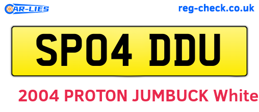SP04DDU are the vehicle registration plates.