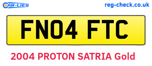 FN04FTC are the vehicle registration plates.