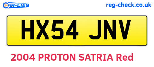 HX54JNV are the vehicle registration plates.