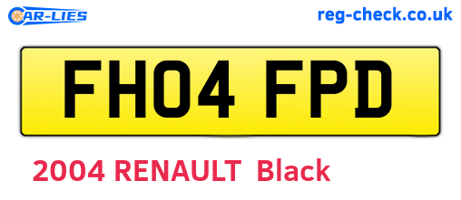 FH04FPD are the vehicle registration plates.