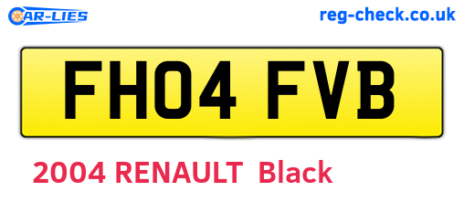 FH04FVB are the vehicle registration plates.