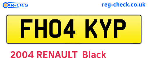 FH04KYP are the vehicle registration plates.