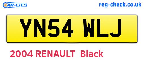 YN54WLJ are the vehicle registration plates.