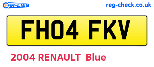 FH04FKV are the vehicle registration plates.