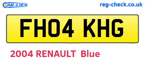 FH04KHG are the vehicle registration plates.
