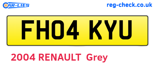 FH04KYU are the vehicle registration plates.