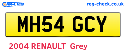 MH54GCY are the vehicle registration plates.