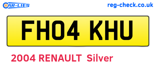 FH04KHU are the vehicle registration plates.