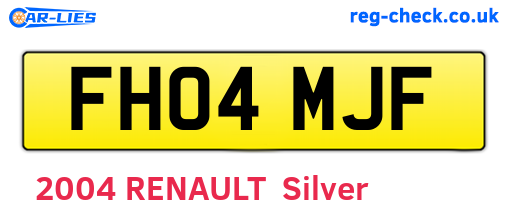 FH04MJF are the vehicle registration plates.