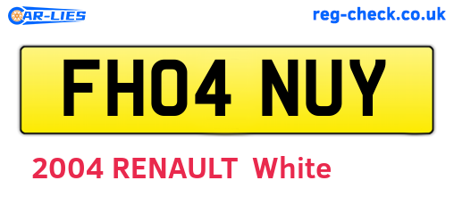 FH04NUY are the vehicle registration plates.