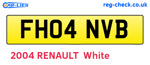 FH04NVB are the vehicle registration plates.