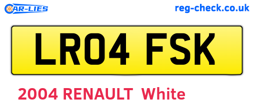 LR04FSK are the vehicle registration plates.