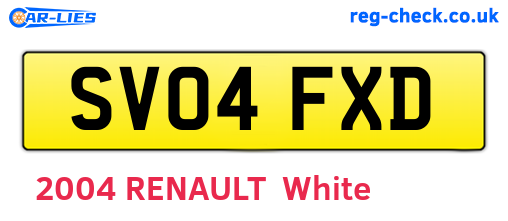 SV04FXD are the vehicle registration plates.