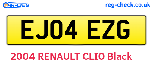 EJ04EZG are the vehicle registration plates.