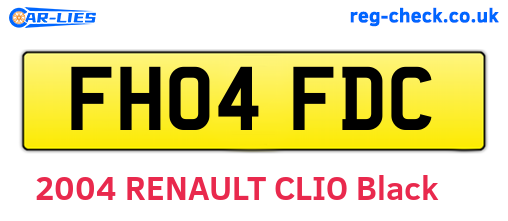 FH04FDC are the vehicle registration plates.