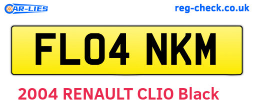 FL04NKM are the vehicle registration plates.