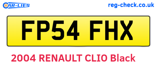 FP54FHX are the vehicle registration plates.