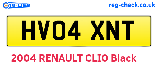 HV04XNT are the vehicle registration plates.