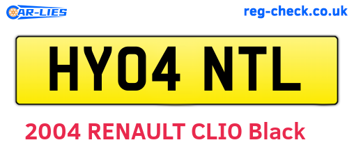 HY04NTL are the vehicle registration plates.