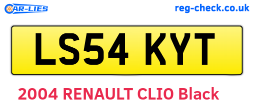 LS54KYT are the vehicle registration plates.