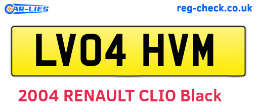 LV04HVM are the vehicle registration plates.