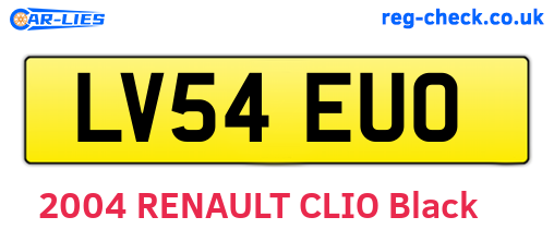 LV54EUO are the vehicle registration plates.