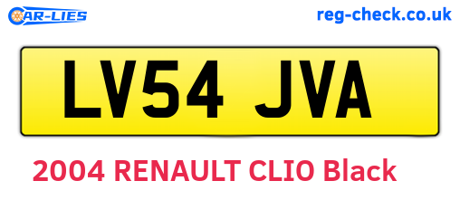 LV54JVA are the vehicle registration plates.