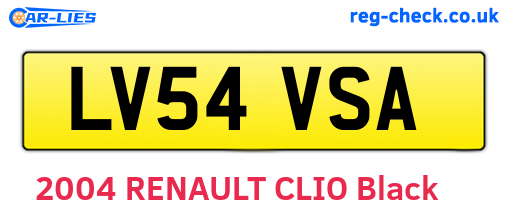LV54VSA are the vehicle registration plates.