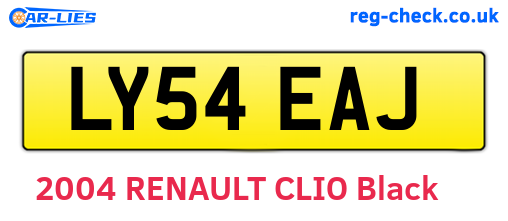 LY54EAJ are the vehicle registration plates.