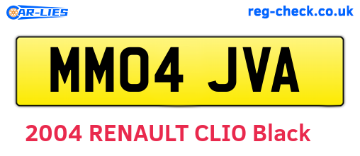 MM04JVA are the vehicle registration plates.