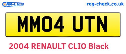 MM04UTN are the vehicle registration plates.