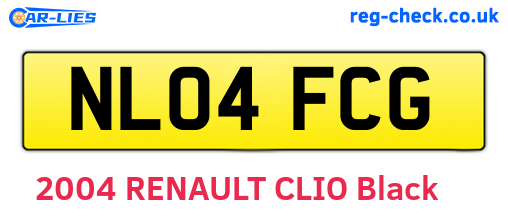 NL04FCG are the vehicle registration plates.