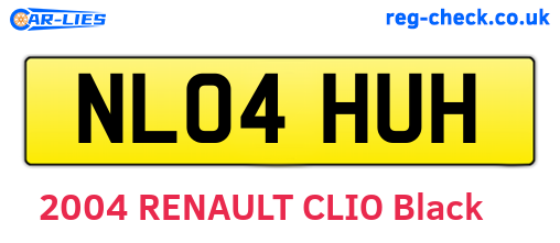 NL04HUH are the vehicle registration plates.