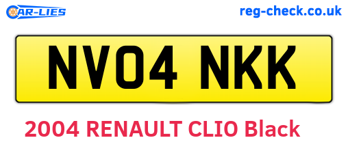 NV04NKK are the vehicle registration plates.