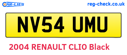 NV54UMU are the vehicle registration plates.
